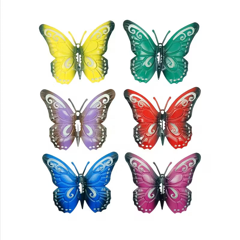 6pcs Metal Butterfly Wall Art, Colorful Garden Wall Decor
